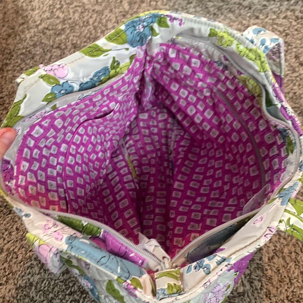 Vera Bradley Watercolor zip tote EUC medium to large tote bag - Picture 3 of 4